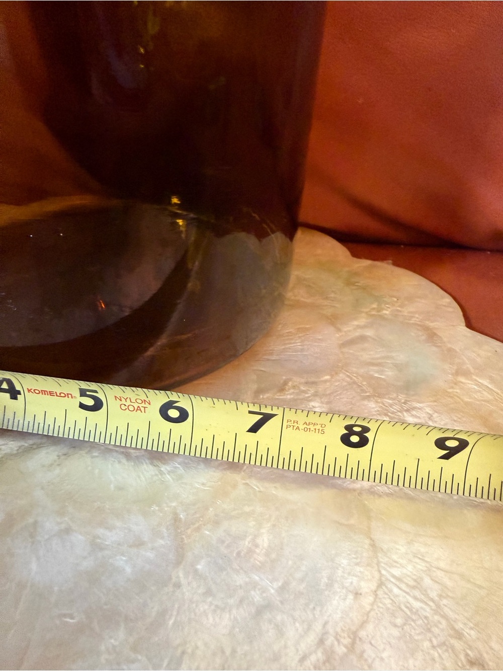 Vintage 13” Handblown Amber Glass Apothecary Jar - Unique Home Accents - Picture 10 of 11